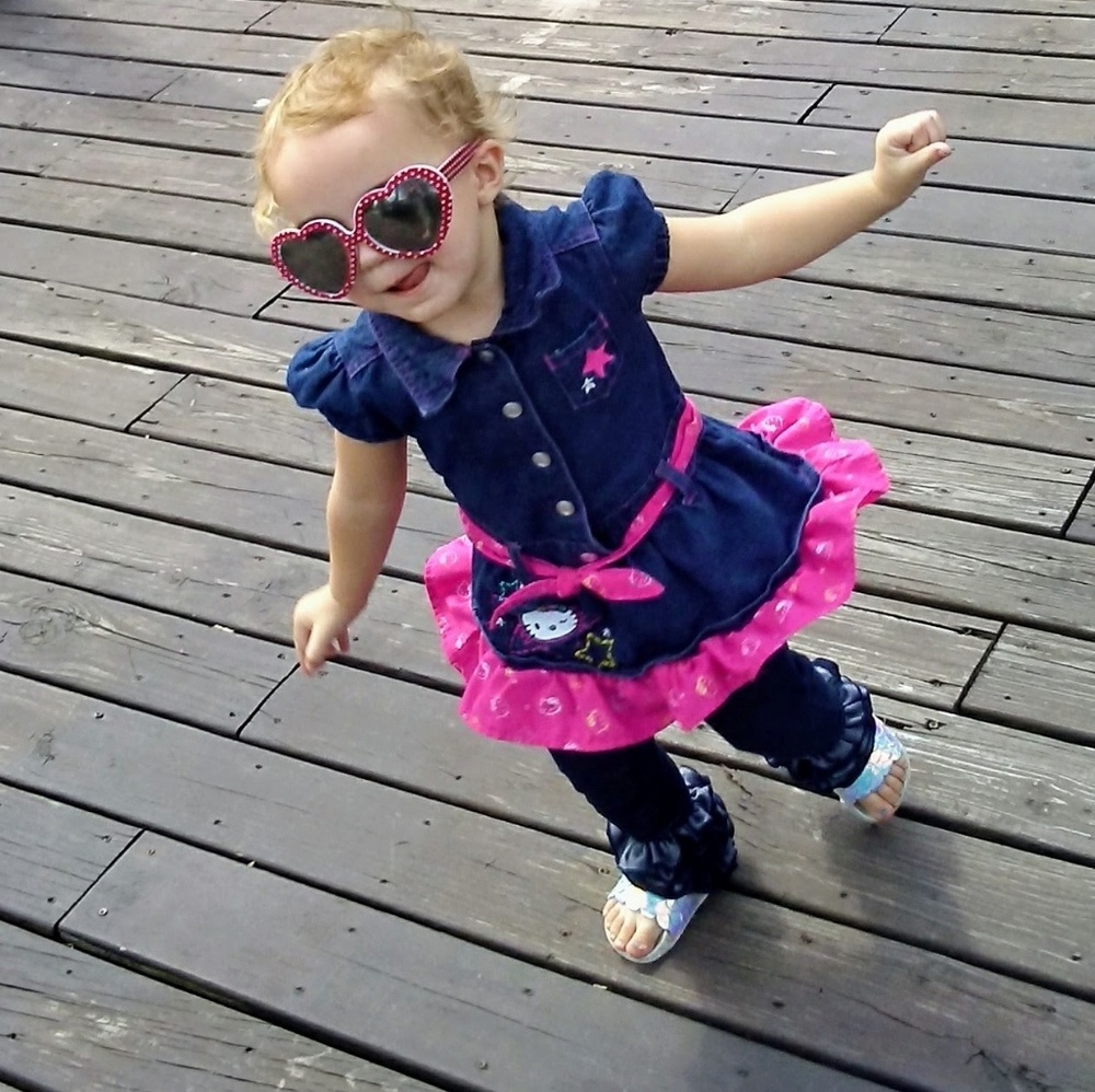 Hello Kitty denim shirt with belt